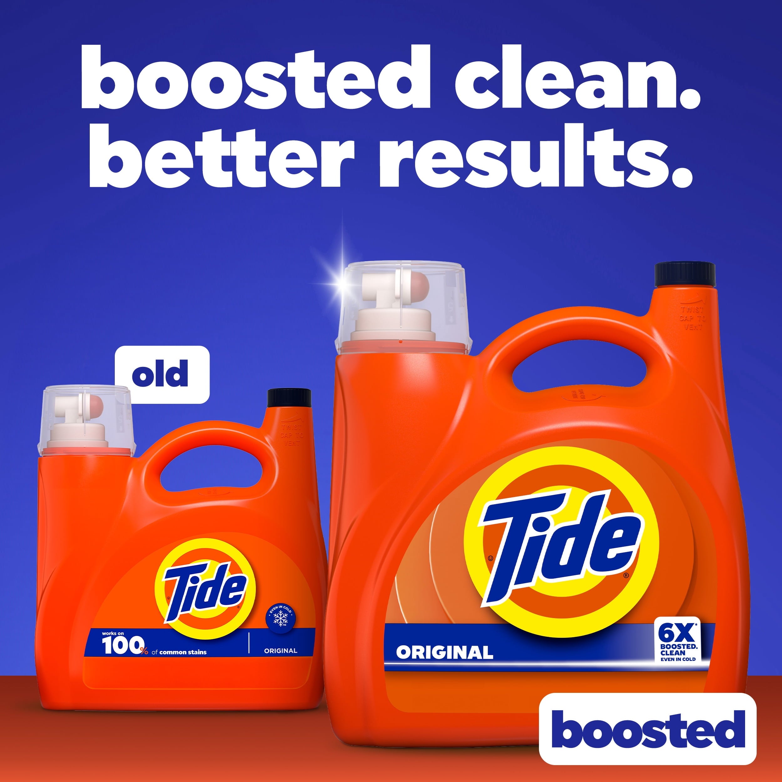 Tide Laundry Detergent Liquid with 6X Boosted Cleaning Power - Original Scent, 125 fl oz, 100 Loads - 2-Pack