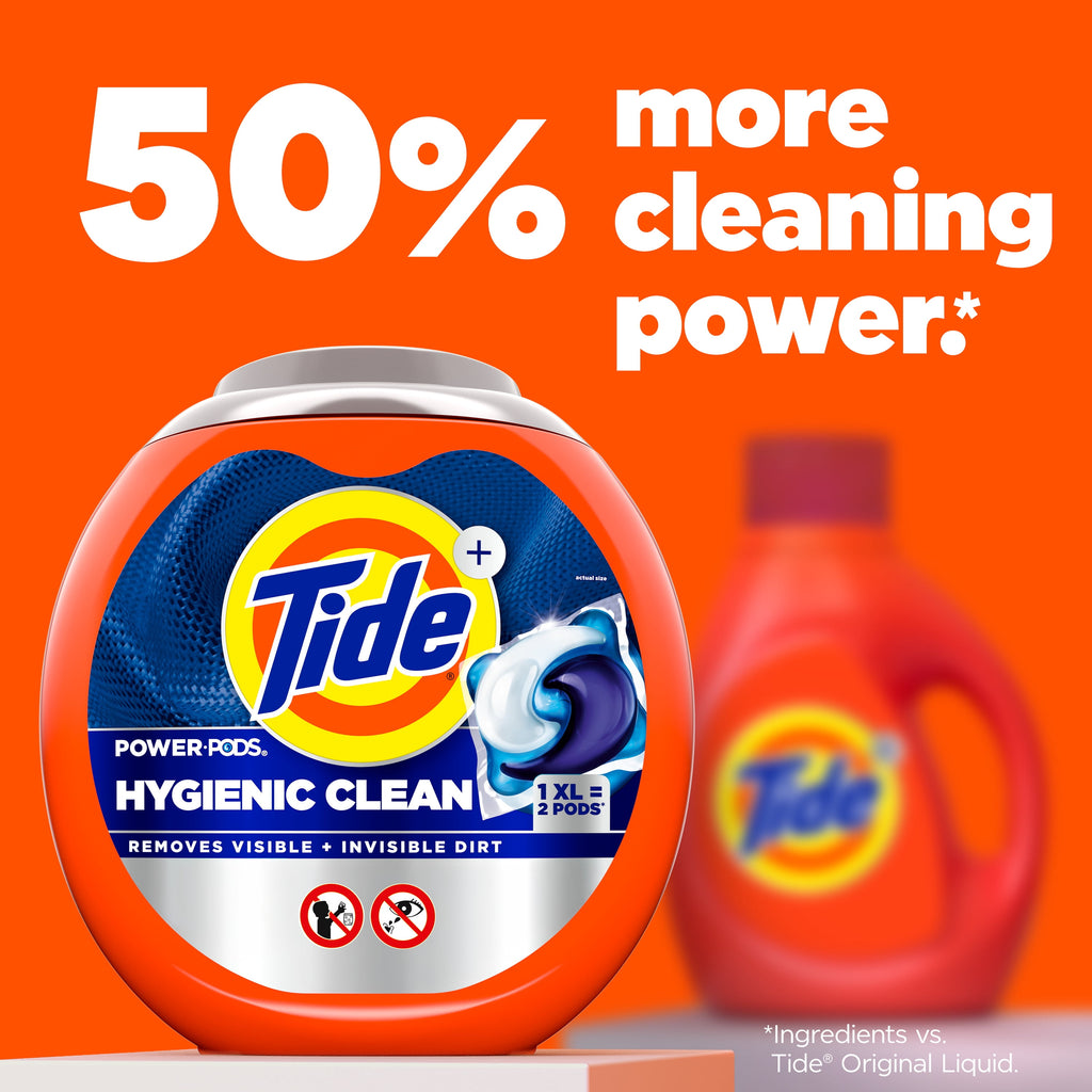 Tide Hygienic Clean Power PODS® Laundry Detergent Pacs - Heavy 10x Duty, Original Scent, 25 Count