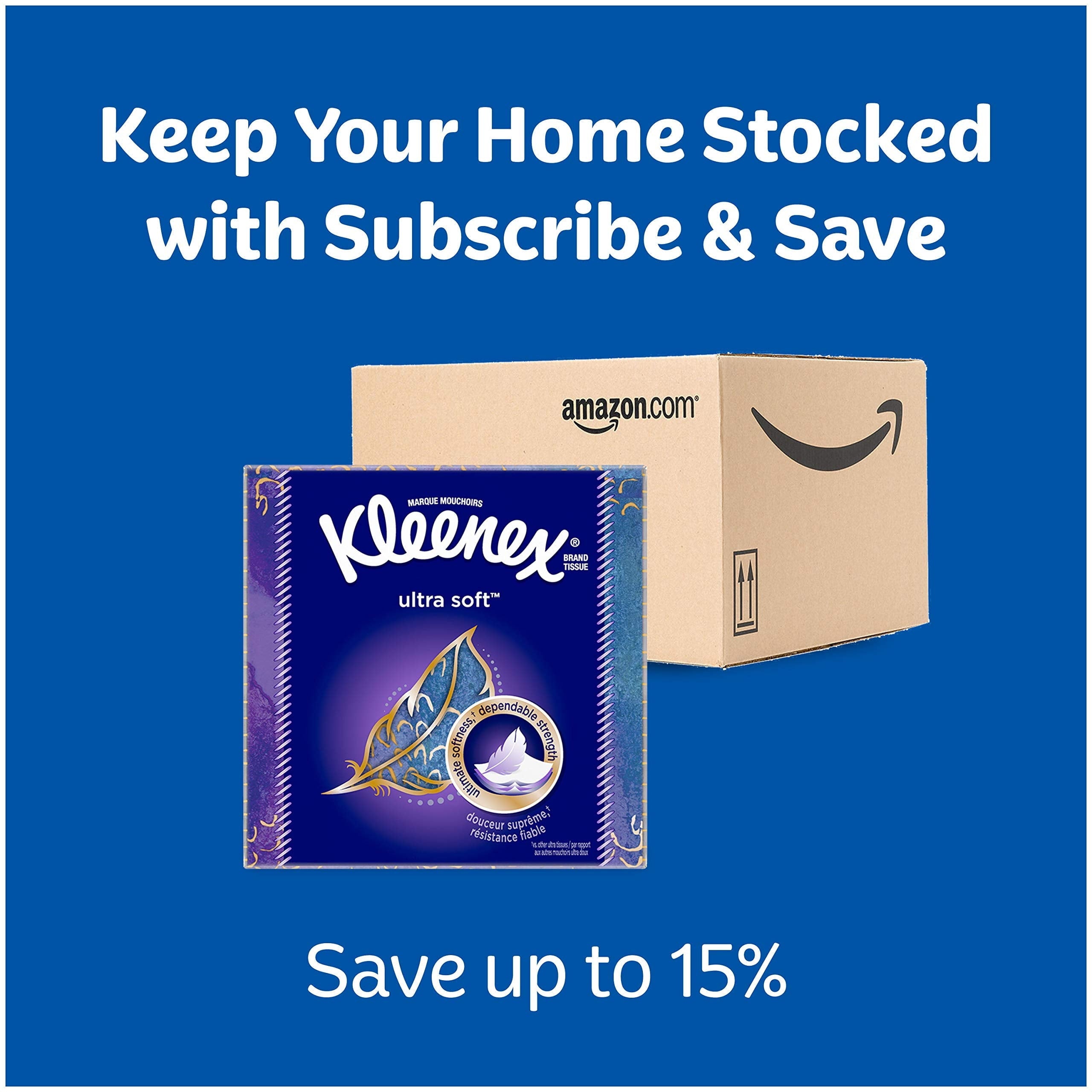 Kleenex Ultra Soft Facial Tissues - 4 Cube Tissue Boxes, 65 Tissues per Box (260 Tissues Total)