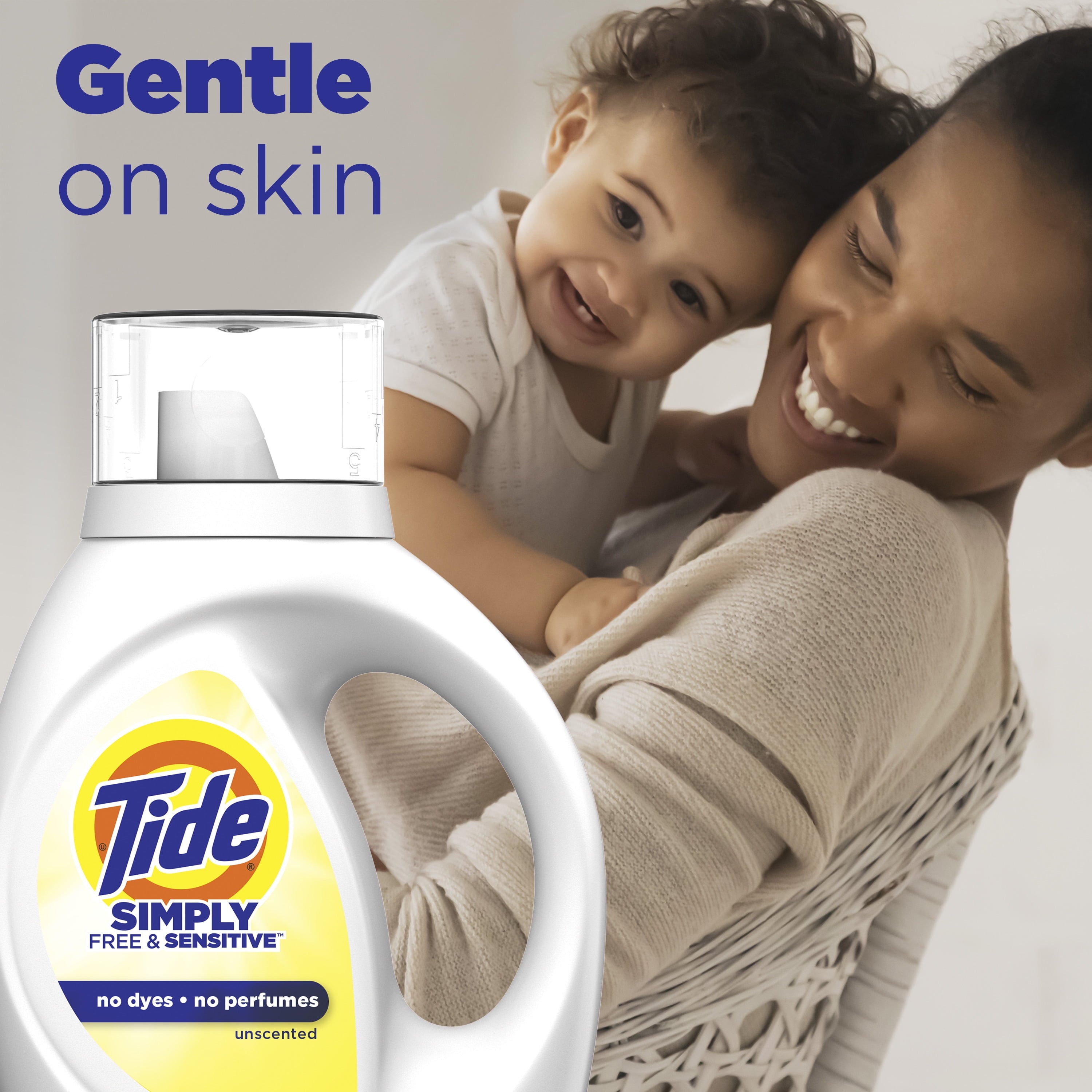 Tide Simply Liquid Laundry Detergent - Free & Sensitive, 32 fl oz, 24 Loads - 3-Pack