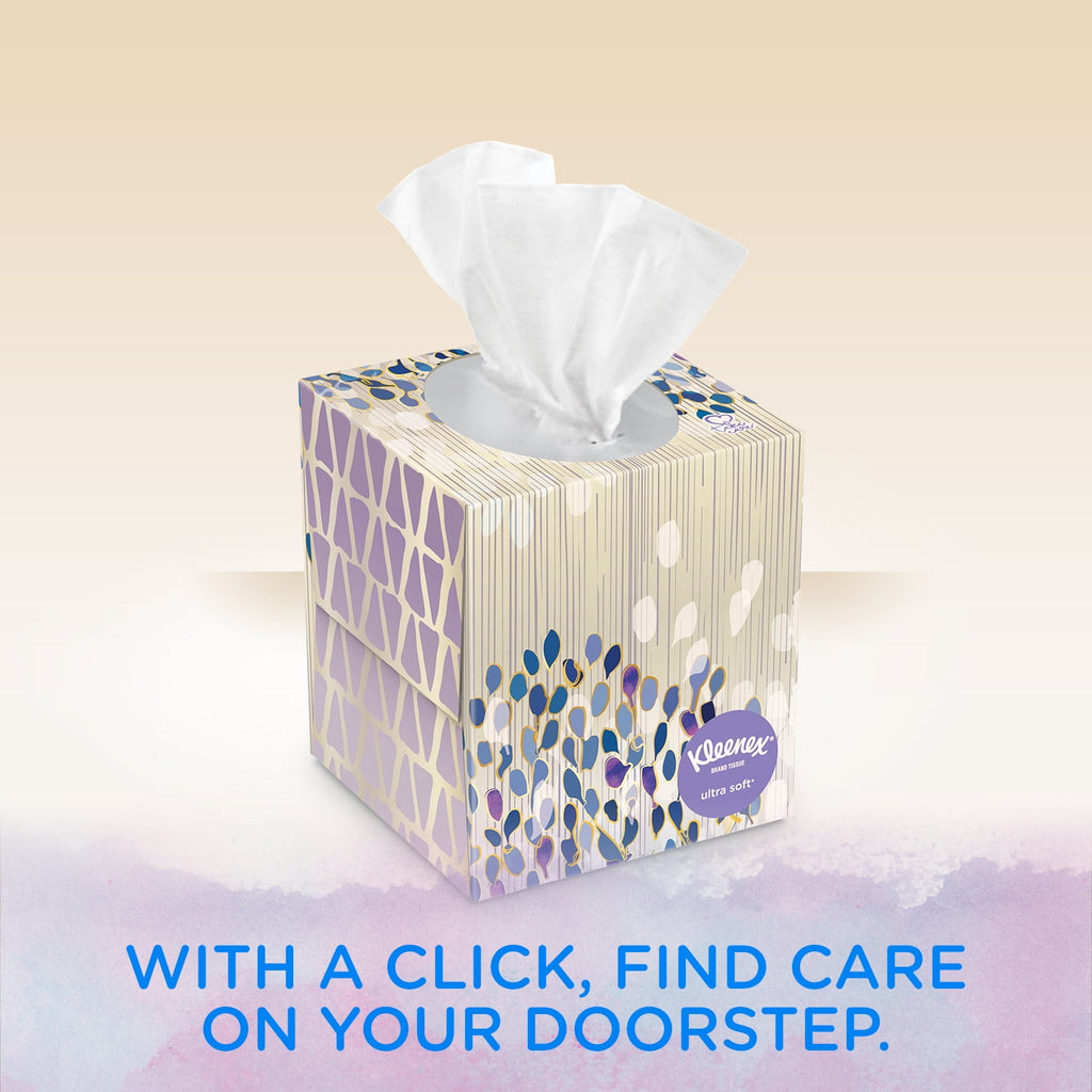 Kleenex Ultra Soft Facial Tissues - 6 Flat Boxes (720 Total Tissues)