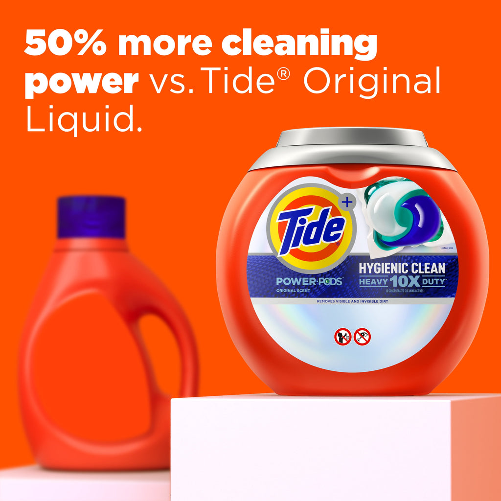 Tide Hygienic Clean Power PODS Laundry Detergent Pacs - Original Scent, 63 Count