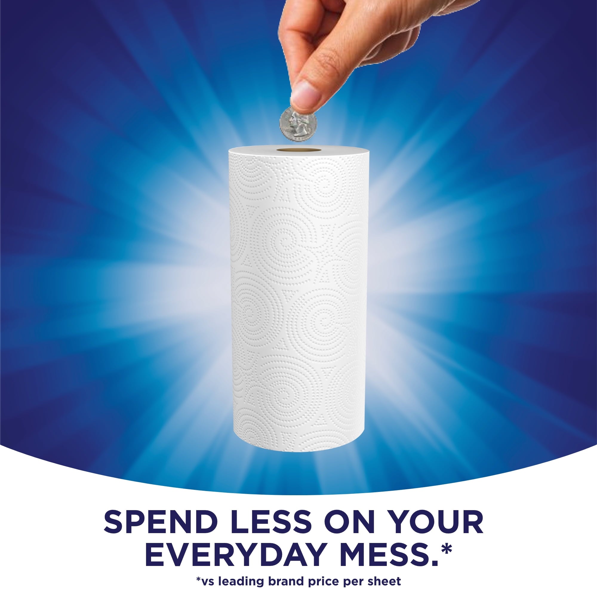 Sparkle Pick-A-Size Paper Towels - White, 6 Double Rolls = 12 Regular Rolls, 126 2-Ply Sheets Per Roll