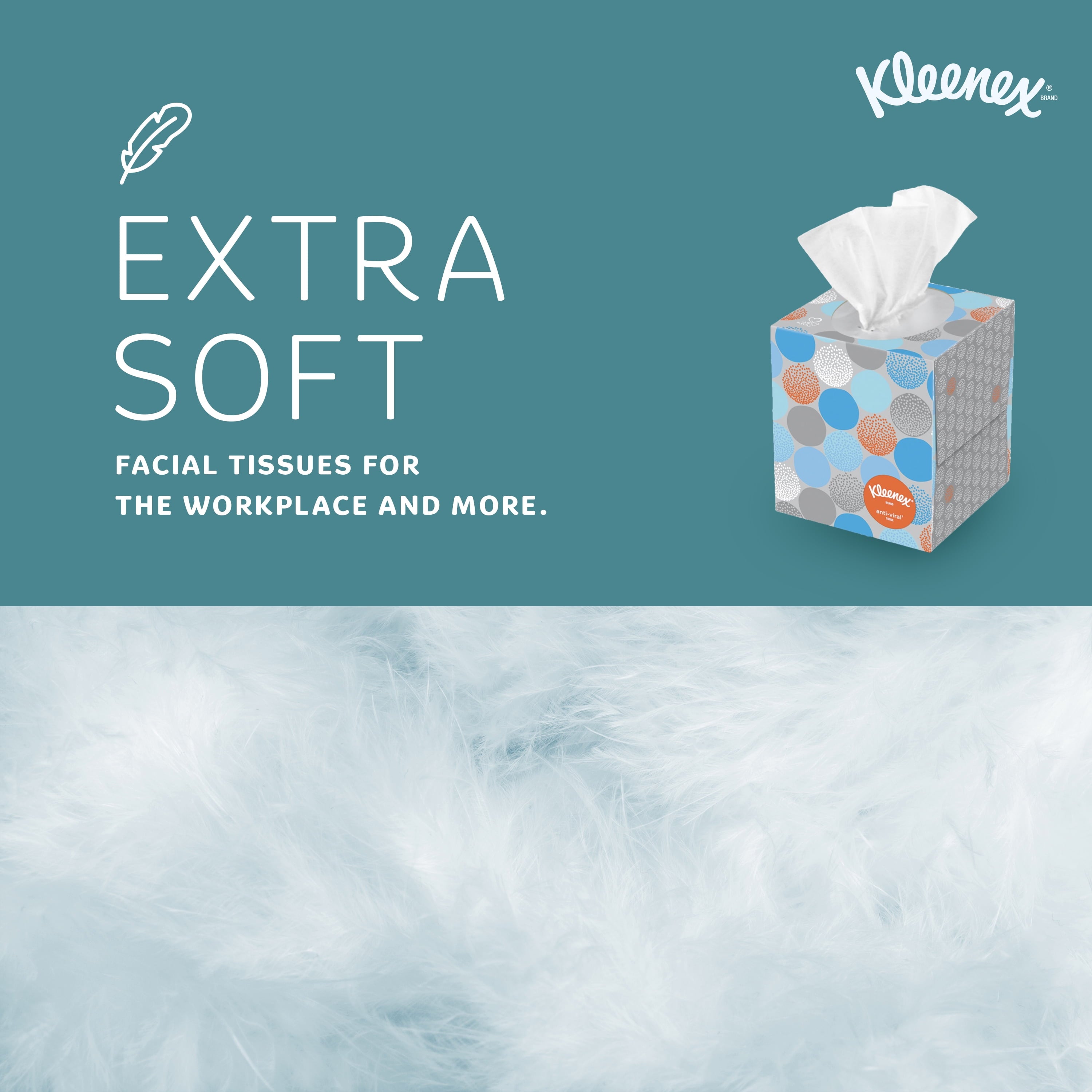 Kleenex Professional Anti-Viral Facial Tissue - Bulk (21286), 3-Ply, White, Upright Cube Boxed Format, Designed for Business (55 Tissues/Box, 12 Boxes, 660 Sheets/Case)