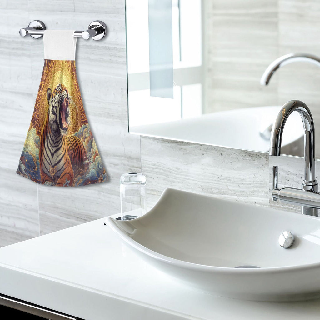 BZSMCE Hanging Hand Towels Fashion Cosmic Fury Pattern 2-Pack - Velcro Style Bathroom Kitchen Towels