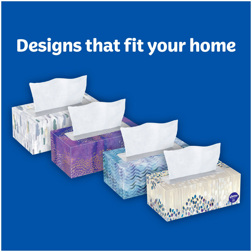 Kleenex Ultra Soft Facial Tissues - 4 Flat Boxes, 110 White Tissues per Box, 3-Ply (440 Total)