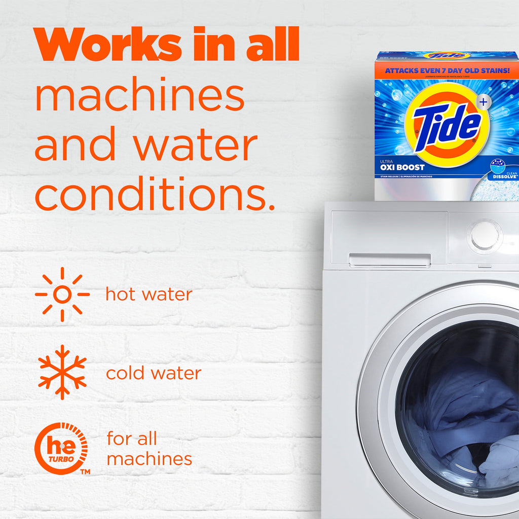 Tide Laundry Detergent Plus Ultra Oxi Powder - 73 Loads, 114 oz
