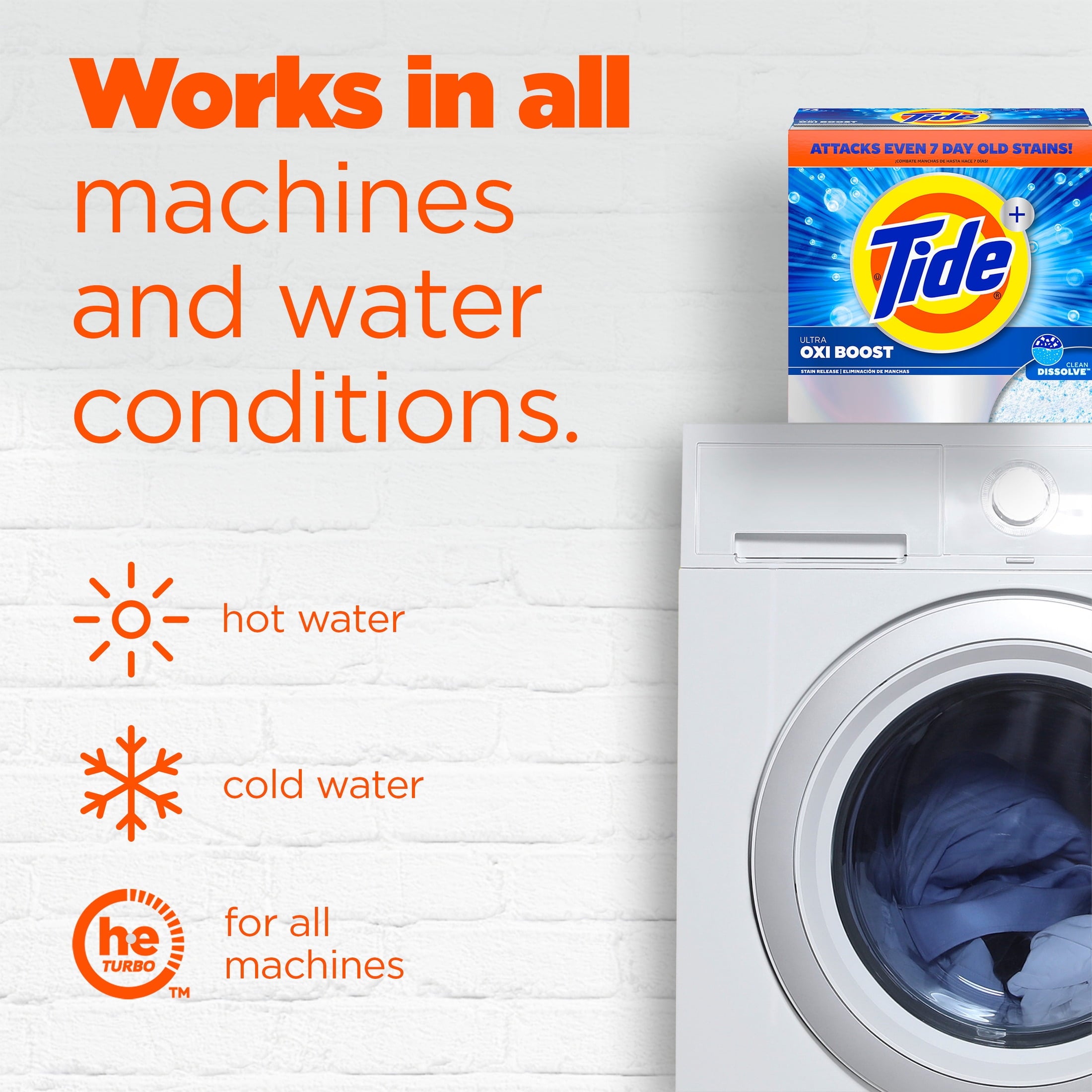 Tide Laundry Detergent Plus Ultra Oxi Powder - 73 Loads, 114 oz