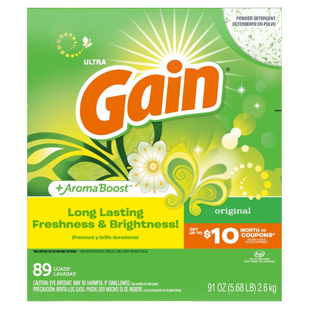Gain Aroma Boost HE Powder Laundry Detergent - 89 Loads - Original 91 oz