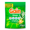 Gain Flings Laundry Detergent Soap Pacs - 4-in-1 Oxi Boost and Febreze, Original Scent, 31 Count