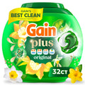 Gain Plus Flings Laundry Detergent Liquid Washing Pacs - Gain's Best All-In-One Clean, Original Scent, 32 Count