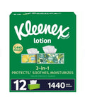 Kleenex Lotion 3-Ply Coconut Oil Facial Tissues 12 boxes - 120 tissues/box