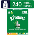 Kleenex Lotion Facial Tissues with Coconut Oil and Aloe - 3-Ply, 4 Pack, 240 Tissues