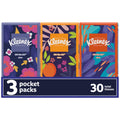 Kleenex On-The-Go Facial Tissues - 3 On-The-Go Packs, 10 Tissues per Pack, 3-Ply