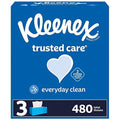 Kleenex Ultra Soft Facial YYF14 Tissues - 3 Flat Boxes, 120 Tissues per Box, 3-Ply (360 Total Tissues), Packaging May Vary