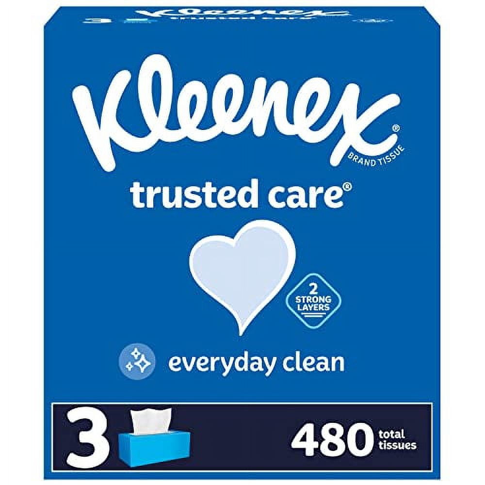 Kleenex Ultra Soft Facial YYF14 Tissues - 3 Flat Boxes, 120 Tissues per Box, 3-Ply (360 Total Tissues), Packaging May Vary