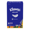 Kleenex Ultra Soft Facial Tissues - 3-Ply, 120 Tissues per Box- 6 Flat Boxes