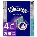 Kleenex Ultra Soft - Non-Lotion, 70 Facial Tissues per Box, 4 Flat Boxes