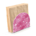 Napkin Holder for Table Kitchen Paper Tissue Organization Standing Paper Napkin Storage Pink Glitter Background