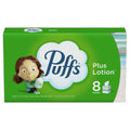 Puffs Plus Lotion Facial Tissue - 8 Cube Boxes, 56 Facial Tissues Per Cube