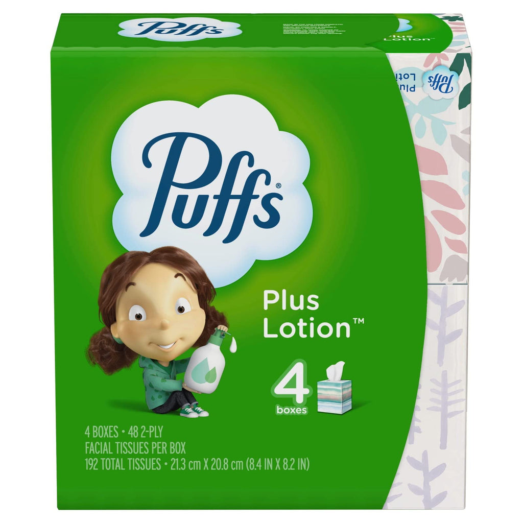 Puffs Plus Lotion Facial Tissues (Pack of 2)