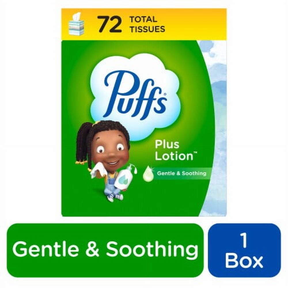 Puffs Plus Lotion Mega Cube Facial Tissue 1 pk / 72 Count