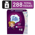 Puffs Ultra Soft: 4 Mega Cube Pack - Fragrance-Free, Dermatologist Tested