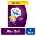 Puffs Ultra Soft Mega Cube Facial Tissues 72 Count - Pack of 2