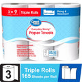 STARLIGHT- Everyday Strong Paper Towels - Split Sheets, 3 Triple Rolls, Compare To Sparkle