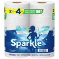 Sparkle Tear-A-Square Paper Towels - 2 Double Rolls = 4 Regular Rolls, Customizable Sheet Size Paper Towel