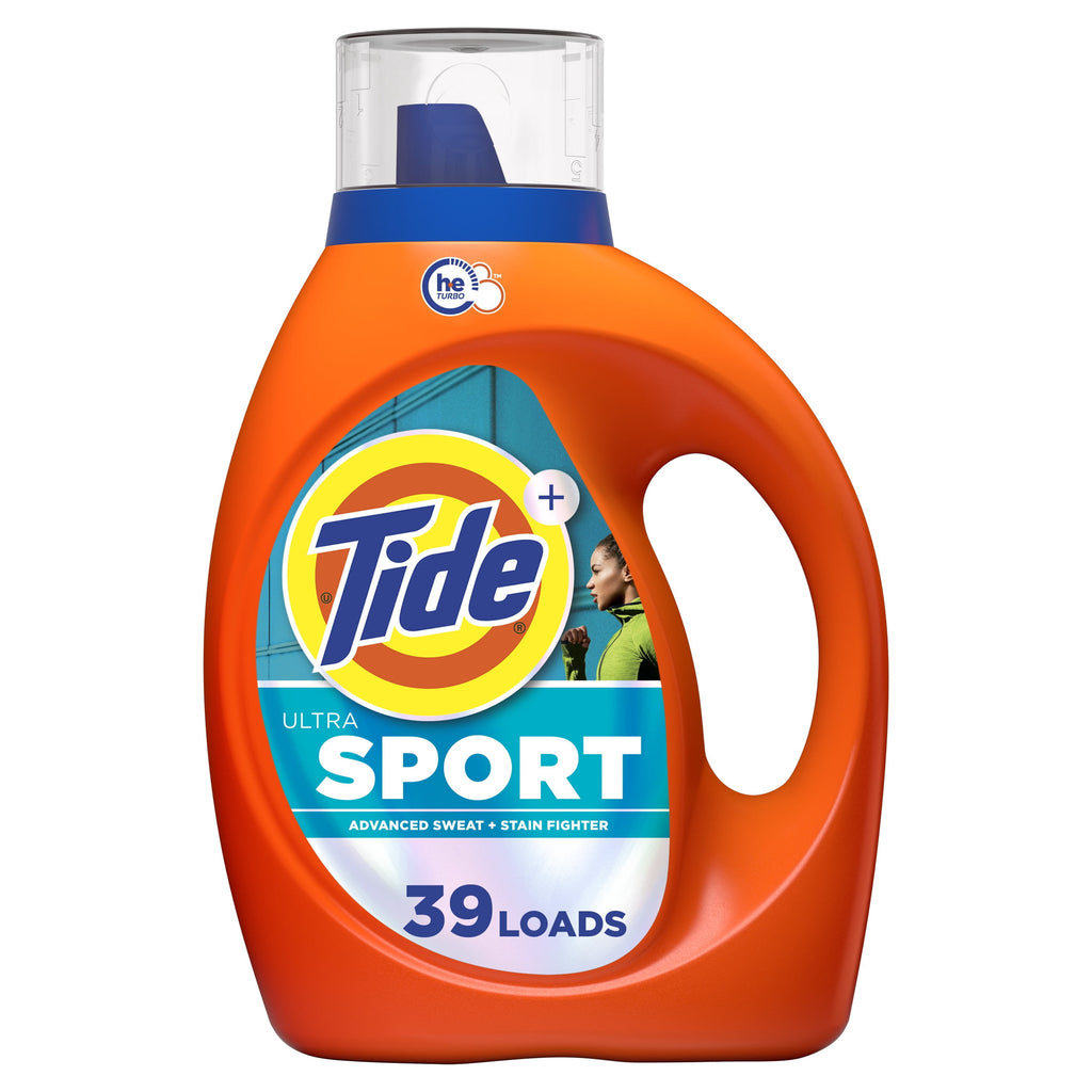 Tide Ultra Sport Liquid Laundry Detergent - Advanced Sweat and Stain Fighter, 55 fl oz, 39 Loads