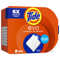 Tide Evo Laundry Detergent Tiles - 100% Concentrated, 6X Cleaning Power, Original Tide Scent, 8 Count