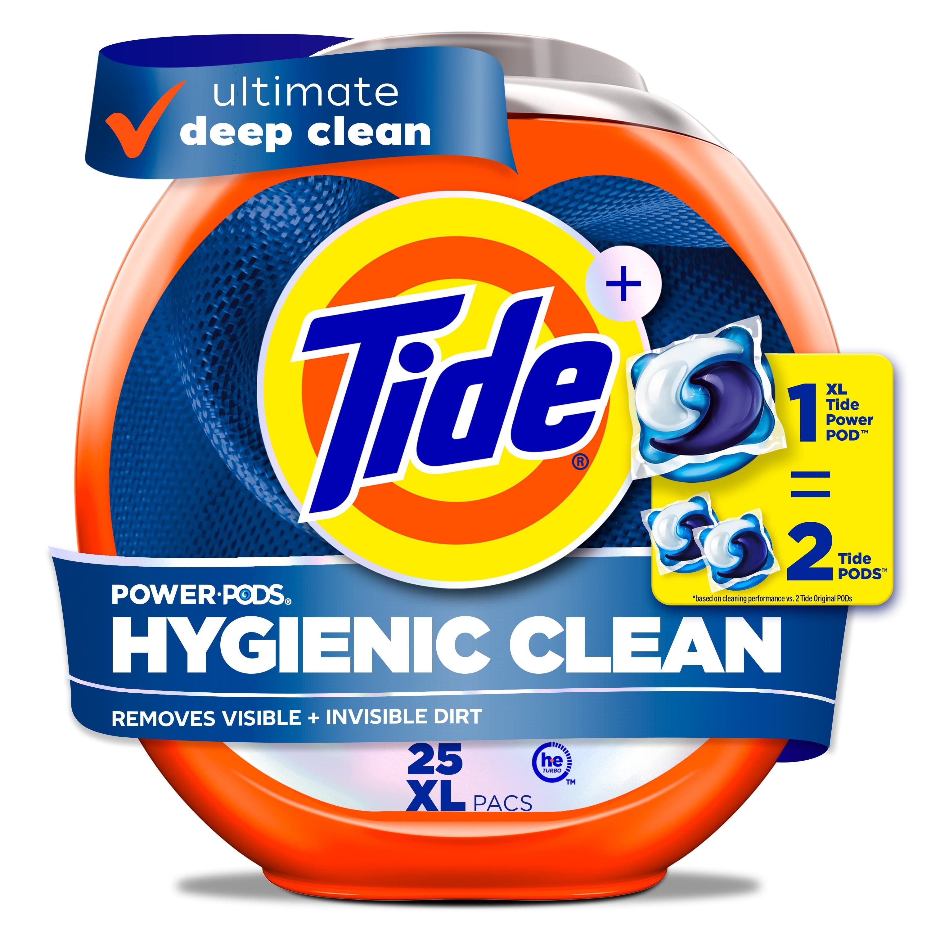 Tide Hygienic Clean Power PODS® Laundry Detergent Pacs - Heavy 10x Duty, Original Scent, 25 Count