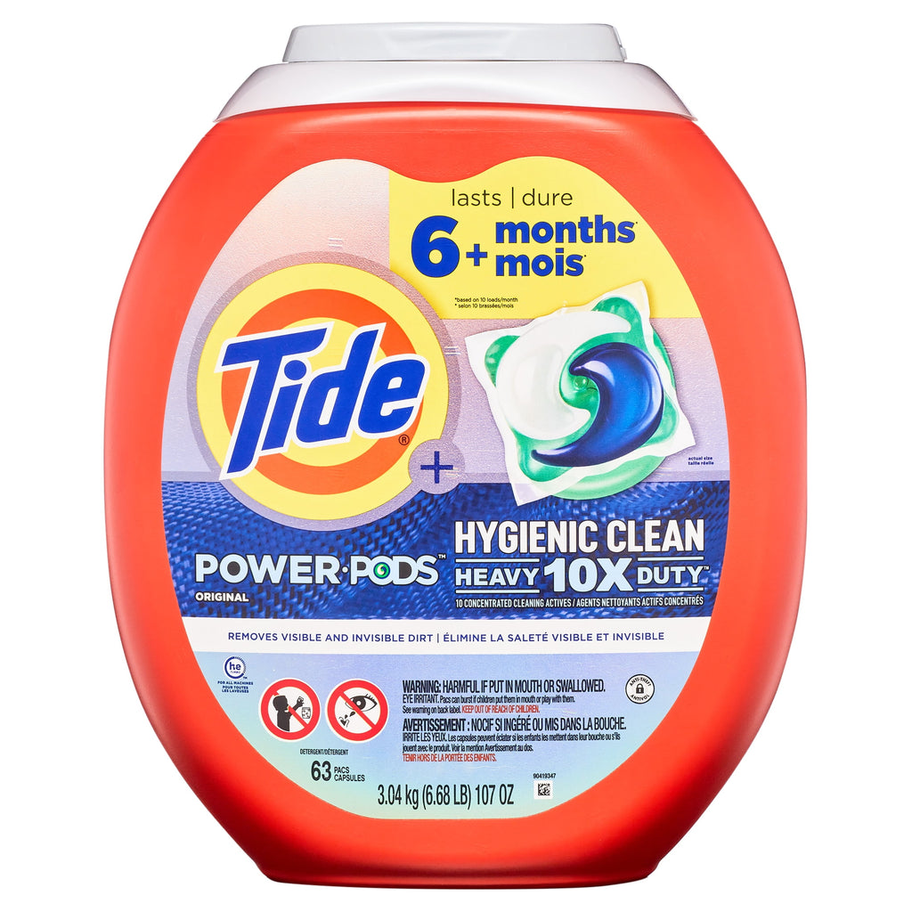 Tide Hygienic Clean Power PODS Laundry Detergent Pacs - Original Scent, 63 Count