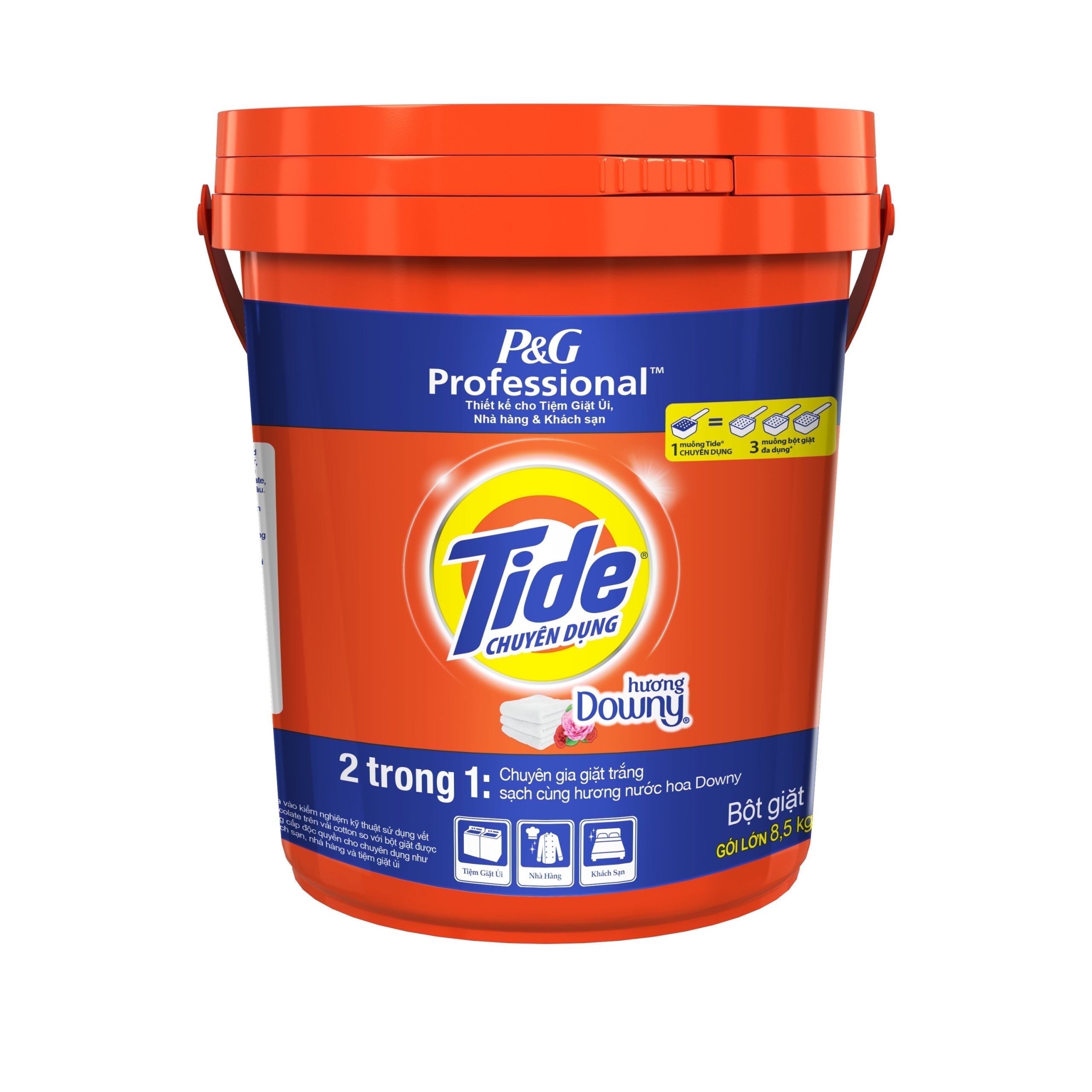 Professional Laundry Detergent Powders with Downy Bucket - 8.5 kg