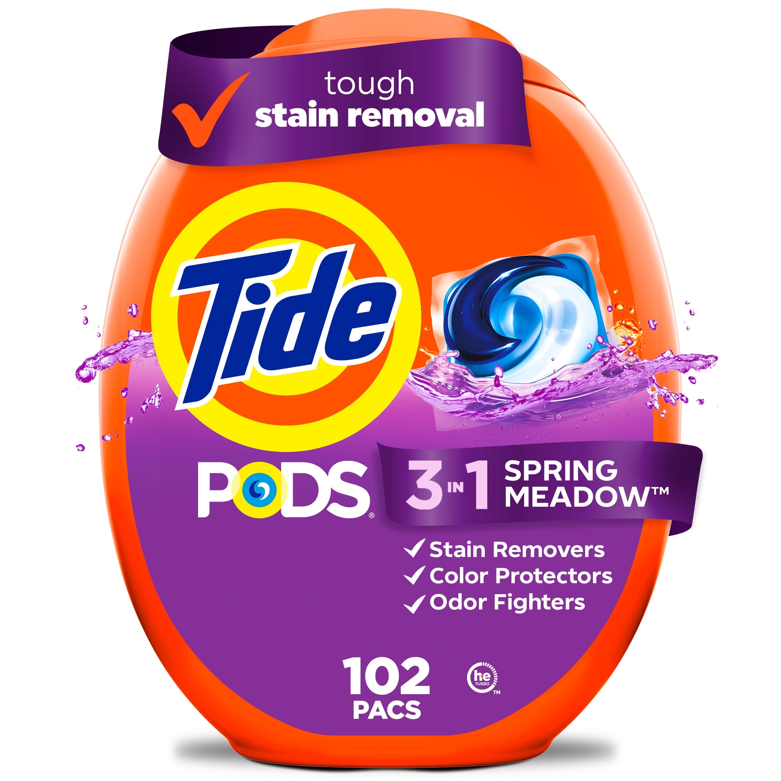Tide PODS Laundry Detergent Soap Pacs - Spring Meadow Scent, 102 Count