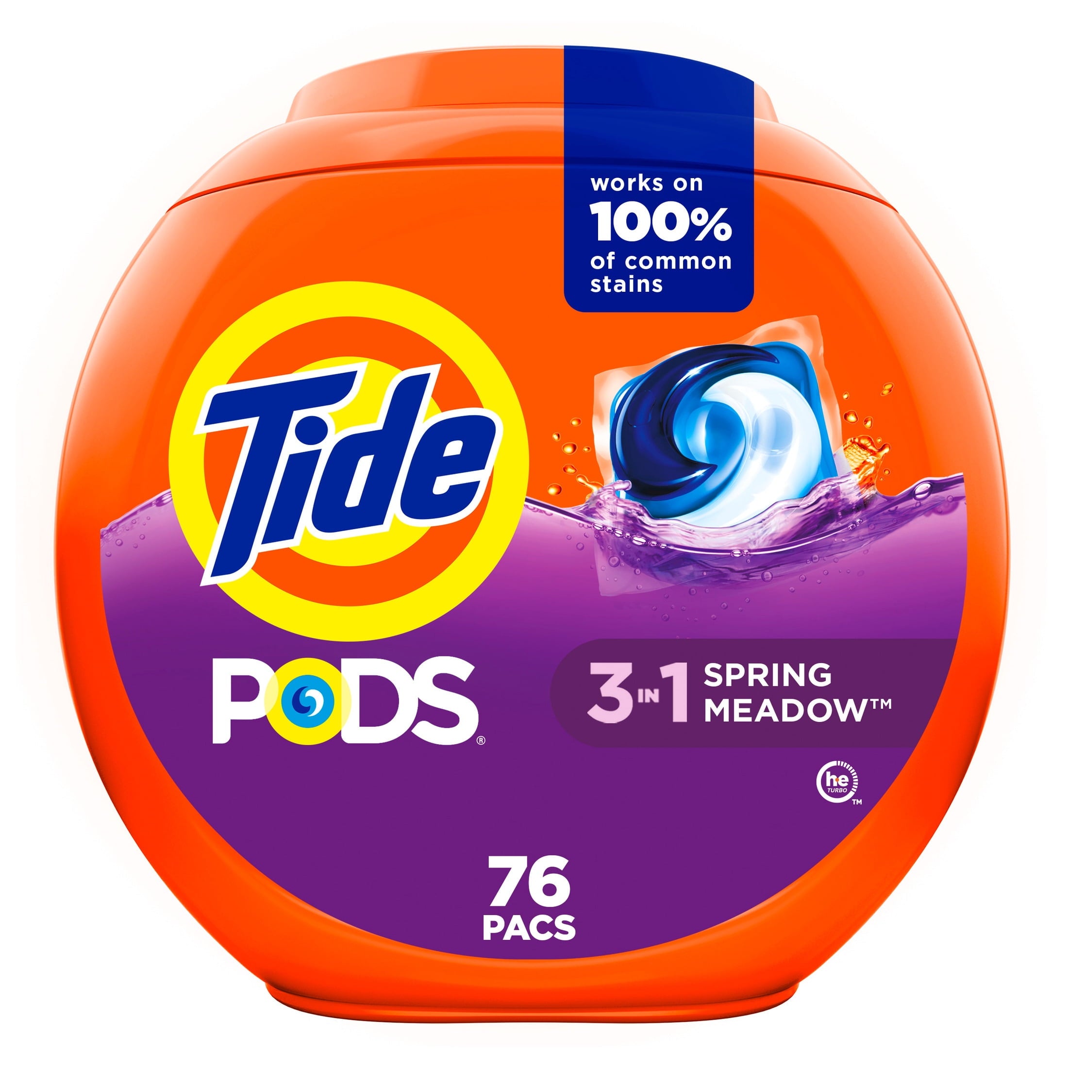 Tide PODS Laundry Detergent Soap Pacs - Spring Meadow Scent, 76 Count