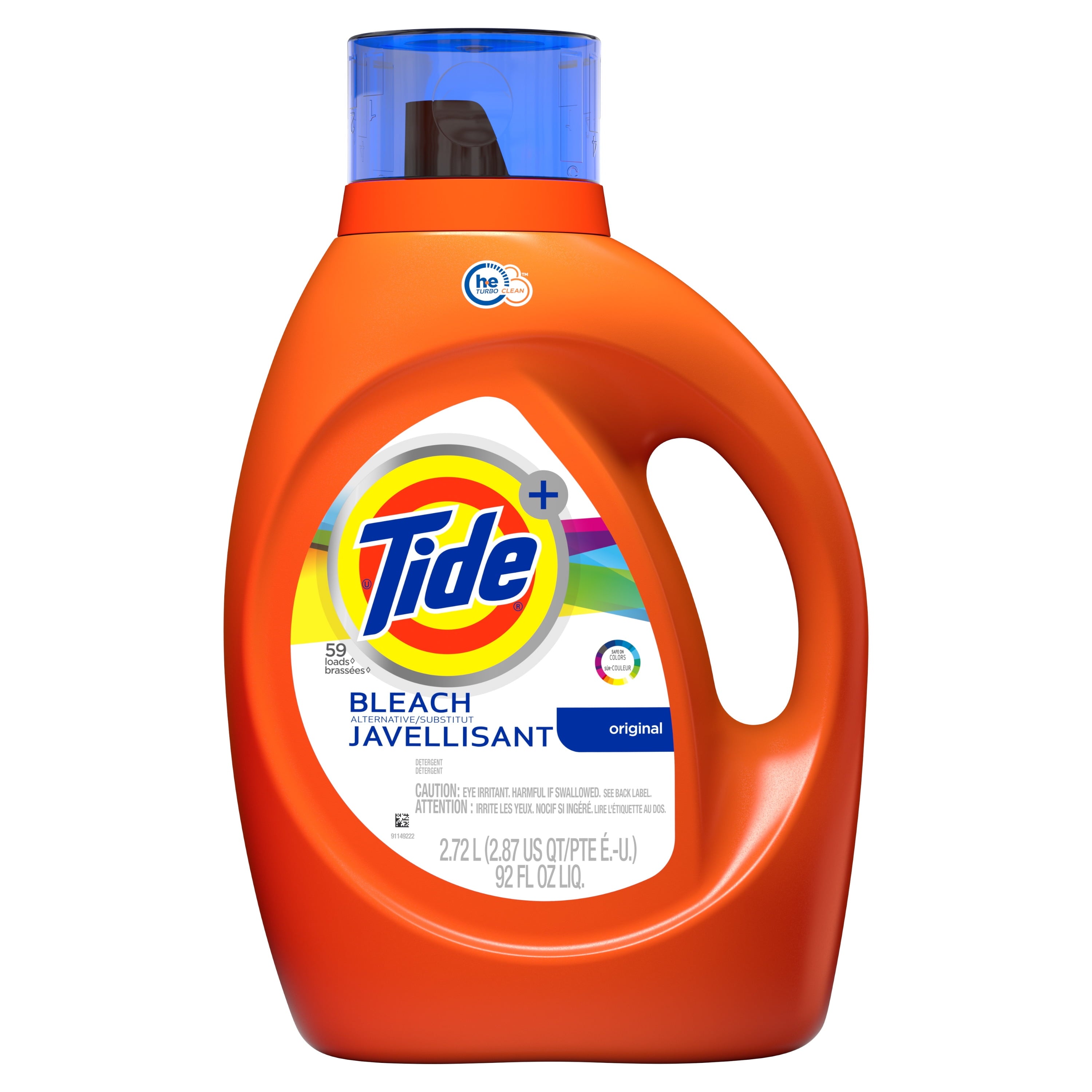 Tide Plus Bleach Alternative HE Turbo Clean Liquid Laundry Detergent - 92 oz, 59 loads