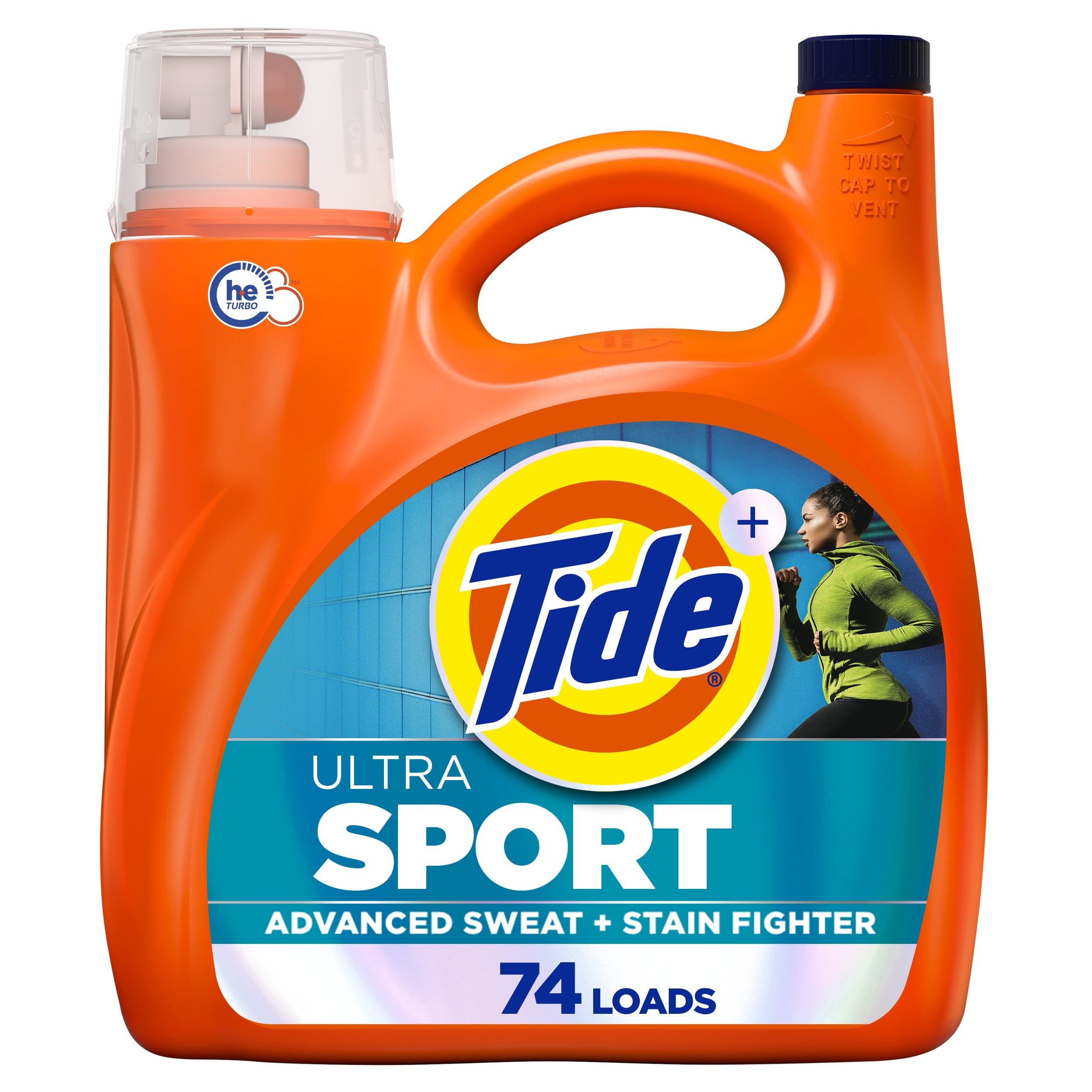 Tide Ultra Sport Liquid Laundry Detergent - Advanced Sweat + Stain Fighter, 105 fl oz, 74 Loads