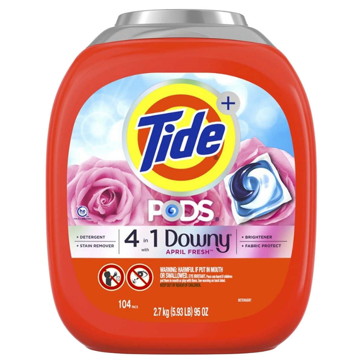 Tide Pods with Downy Laundry Detergent Pods - April Fresh, 104 Count