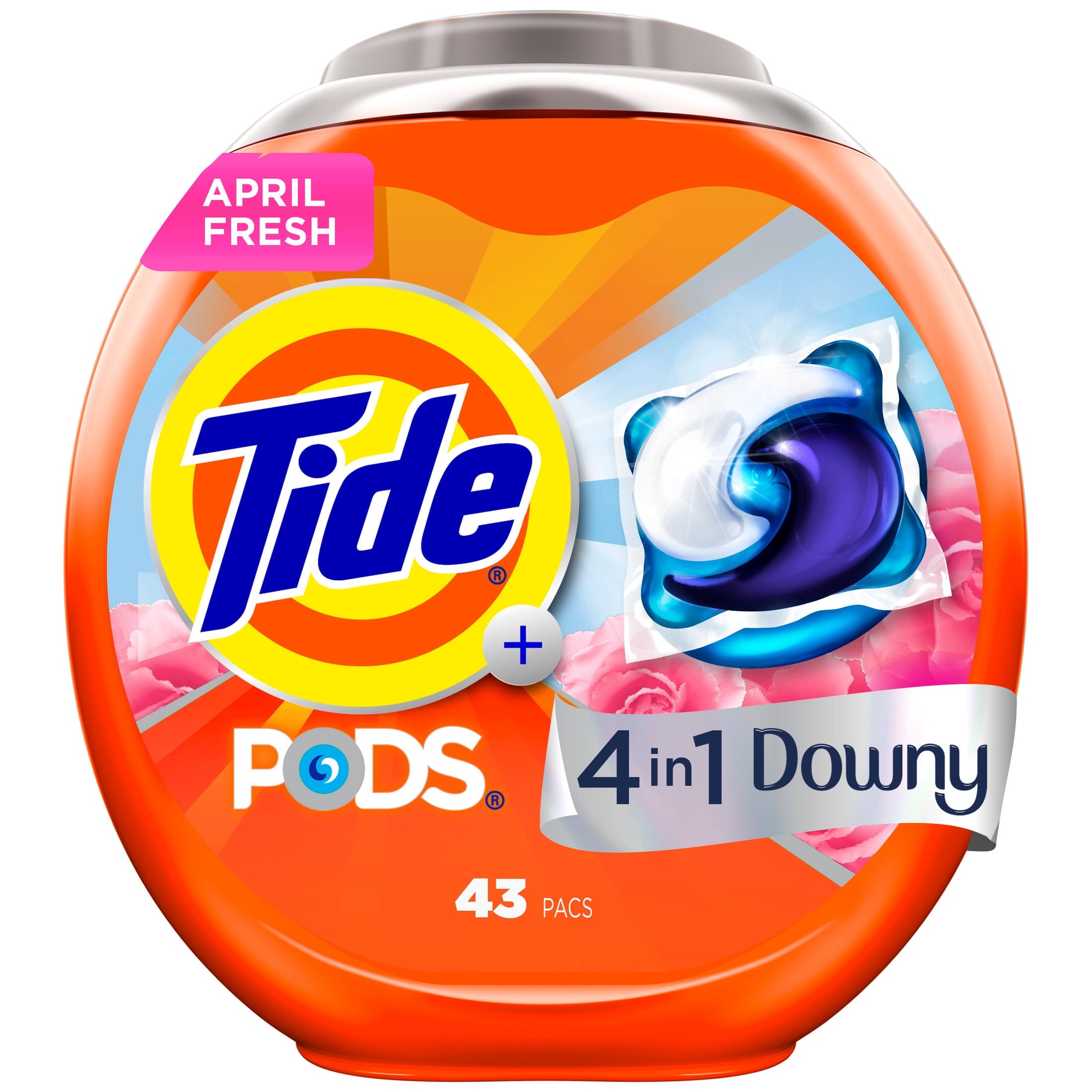 Tide PODS Laundry Detergent Pacs with a Touch of Downy Freshness - 3X Cleaning Power, 43 Count