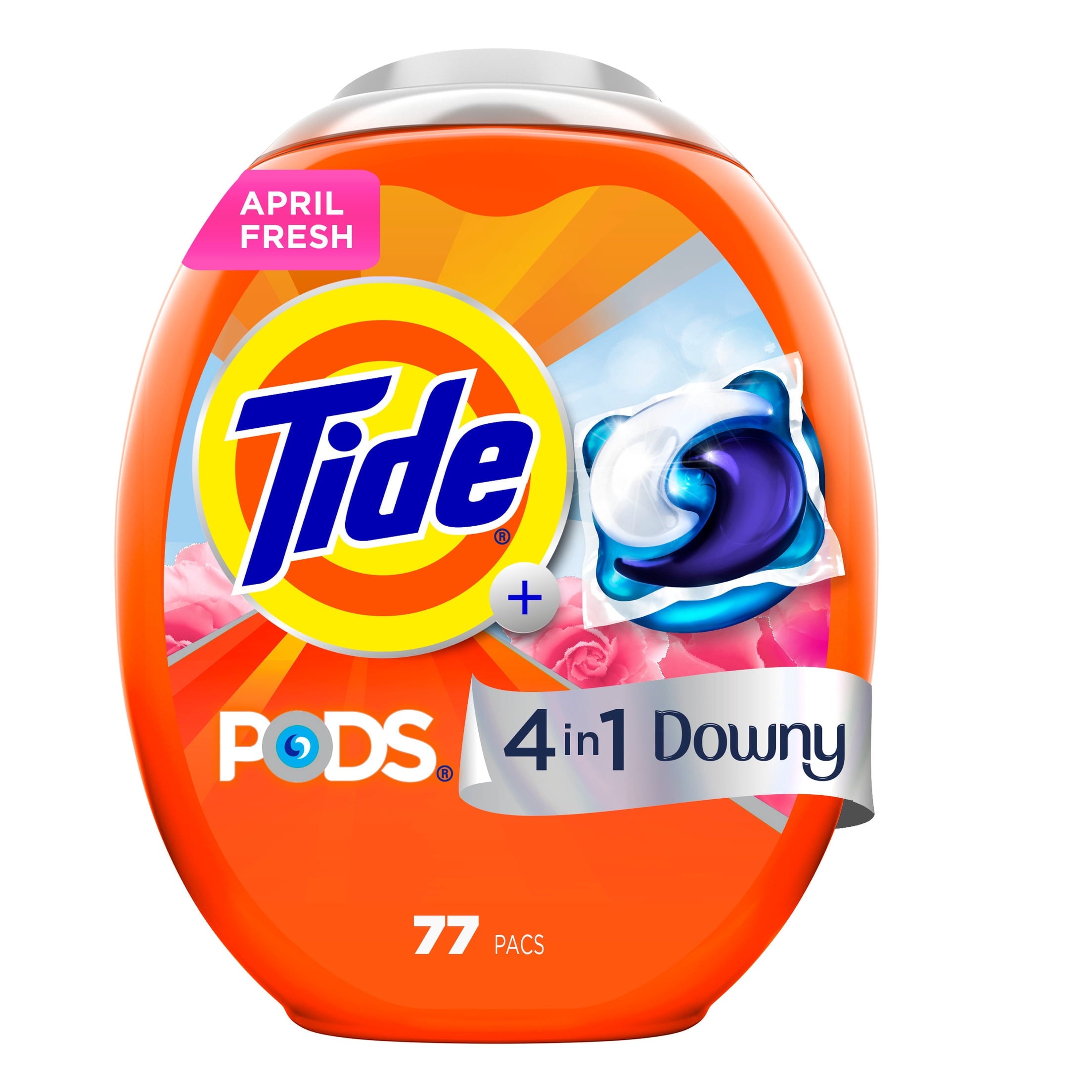 Tide PODS Laundry Detergent Pacs with a Touch of Downy Freshness - 3X Cleaning Power, 77 Count