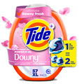 Tide Power PODS with Downy Soft Boosters Laundry Detergent Pacs - April Fresh Scent, 57 Count