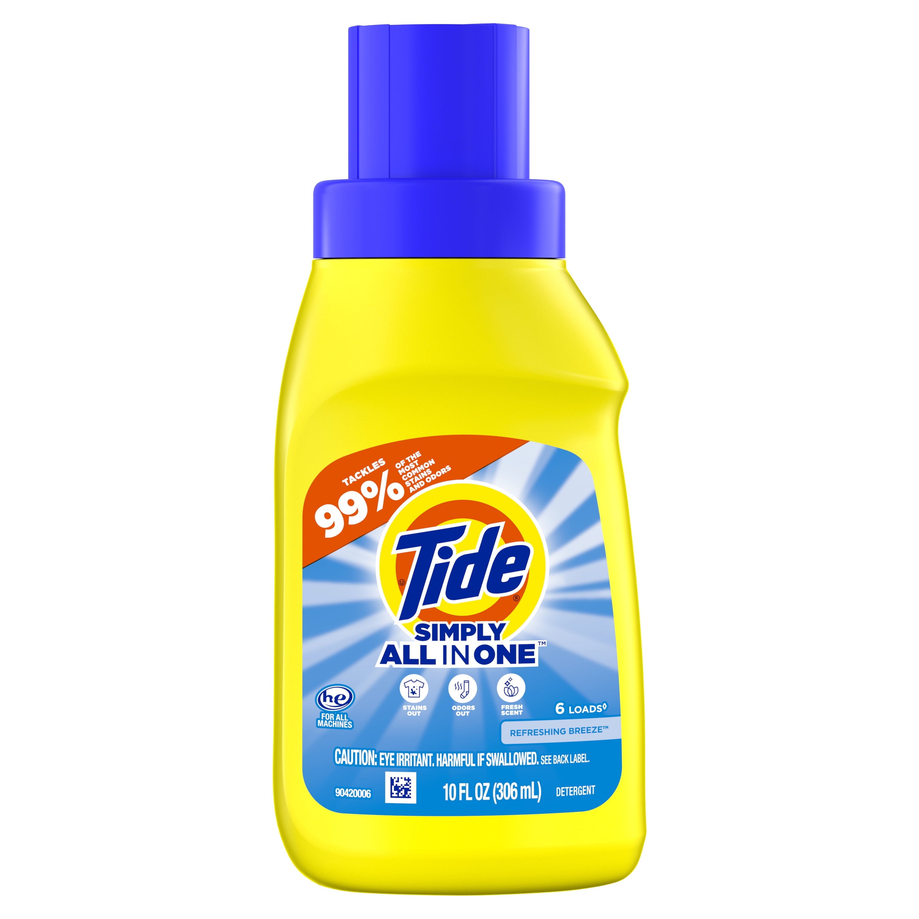 Tide Simply Clean & Fresh Liquid Laundry Detergent - Refreshing Breeze, 6 Loads, 10 fl oz
