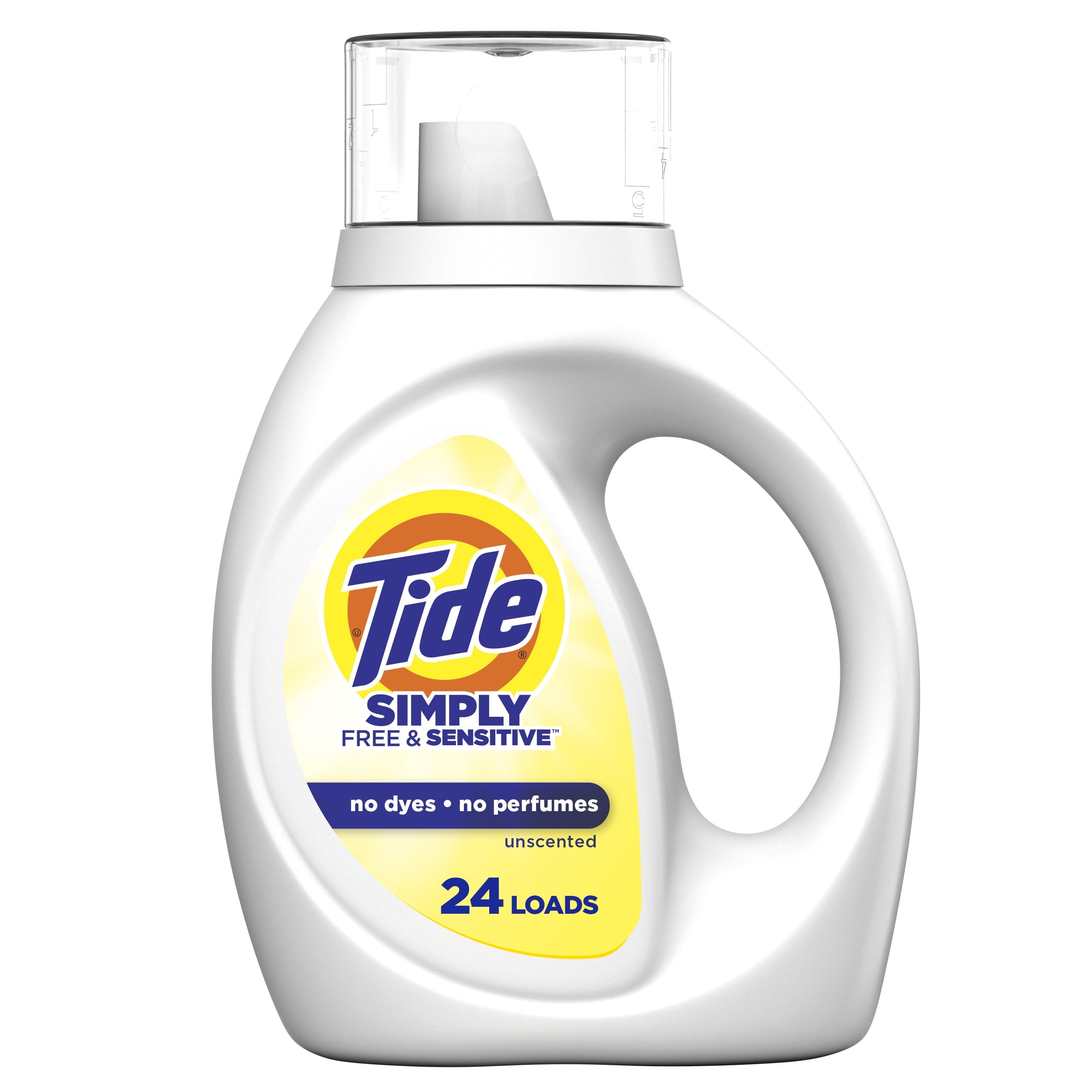 Tide Simply Liquid Laundry Detergent - Free & Sensitive, 32 fl oz, 24 Loads