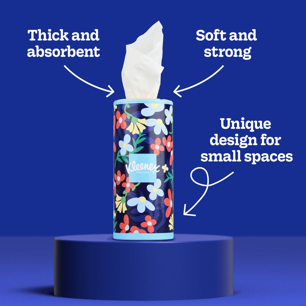 Kleenex Perfect Fit Facial Tissues - 2 Canister Boxes, 50 Tissues per Box, 2-Ply