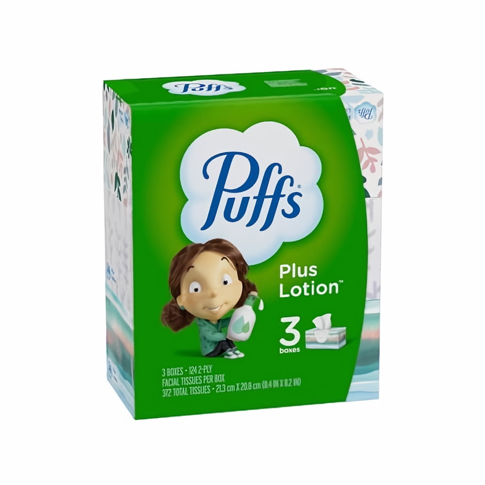 Puffs Plus Lotion Facial Tissues (Pack of 2)