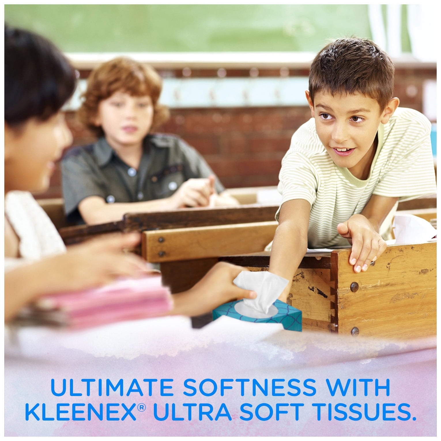 Kleenex Ultra Soft - Non-Lotion, 70 Facial Tissues per Box, 4 Flat Boxes