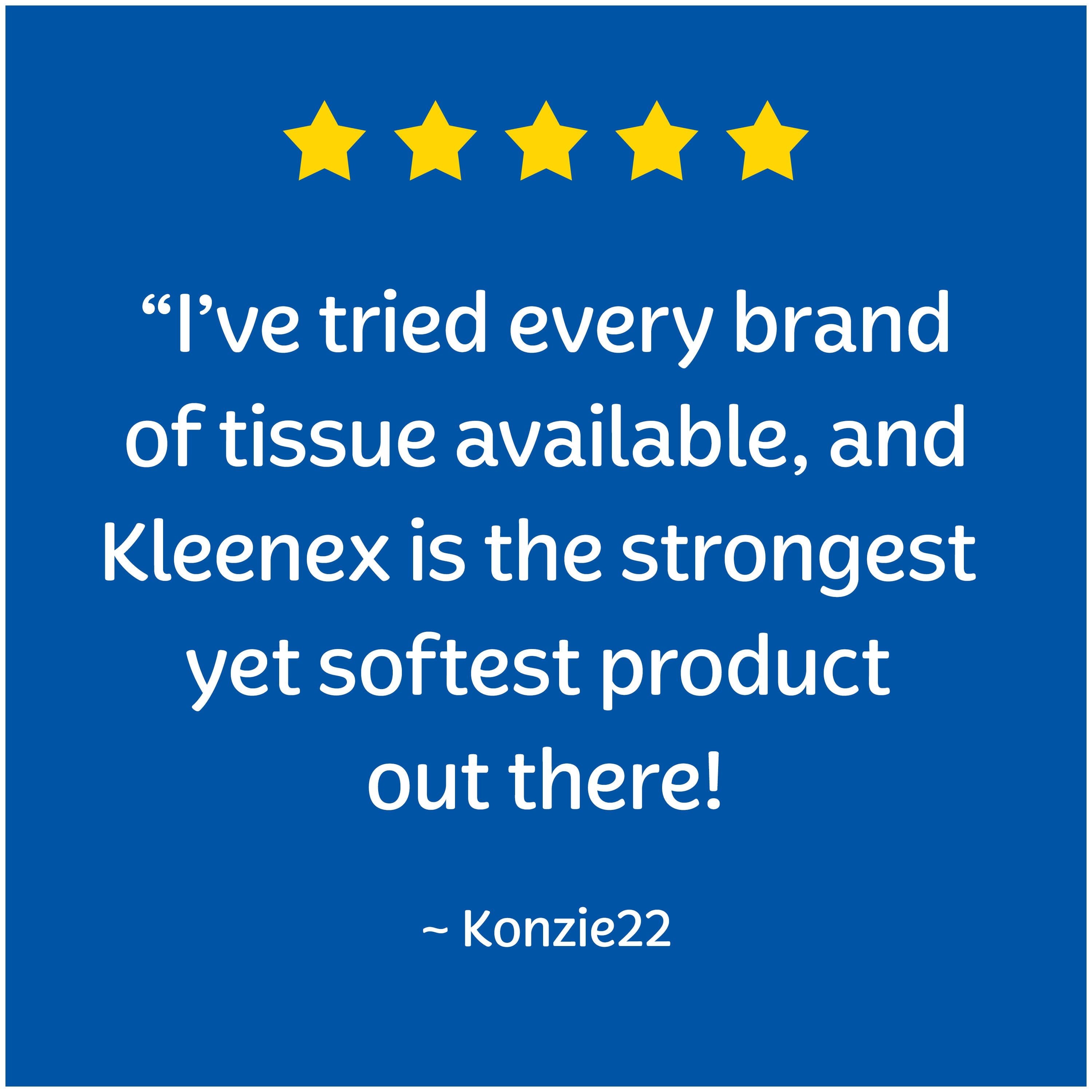 Kleenex Trusted Care Facial Tissues - 4 Flat Boxes, 144 White Tissues per Box, 2-Ply (576 Total)