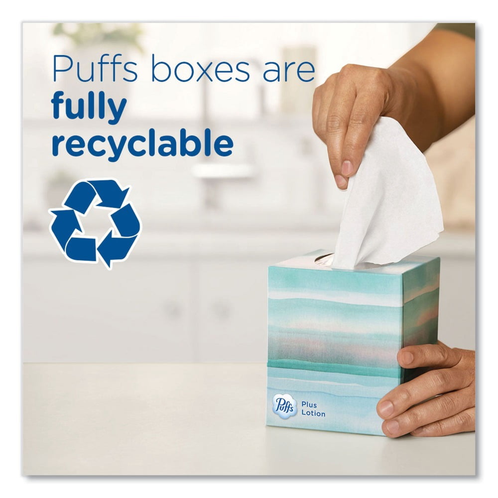 Puffs 80337307 2-Ply Ultra Soft Facial Tissue - White (4 Packs/Carton)